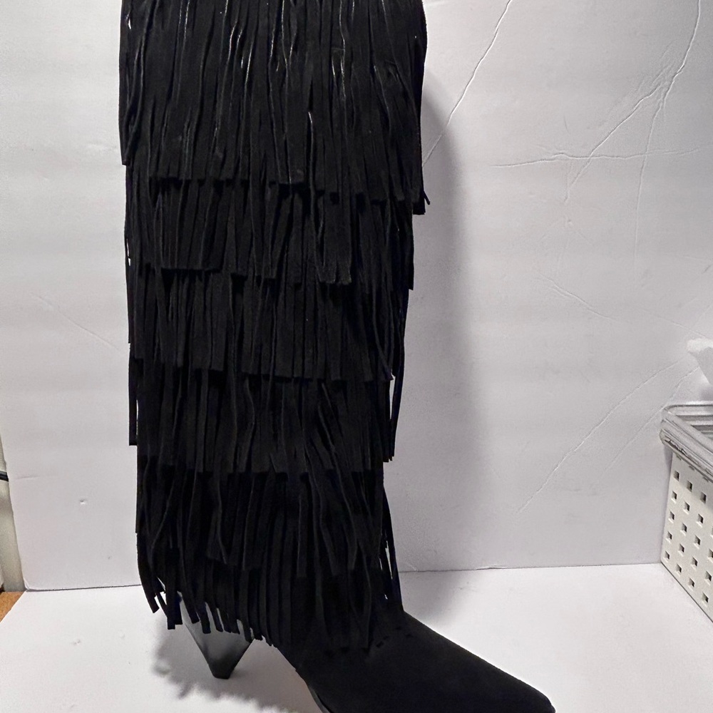 Michael Kors Jayla Fringed Suede Tall Boot - Picture 6 of 9
